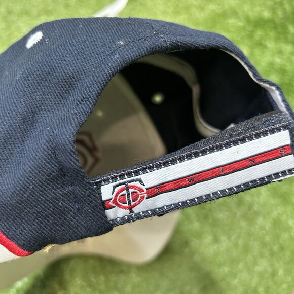 Minnesota Twins Hat Blue White Strap Back Mens NWT Deadstock All Over Print - Picture 5 of 6
